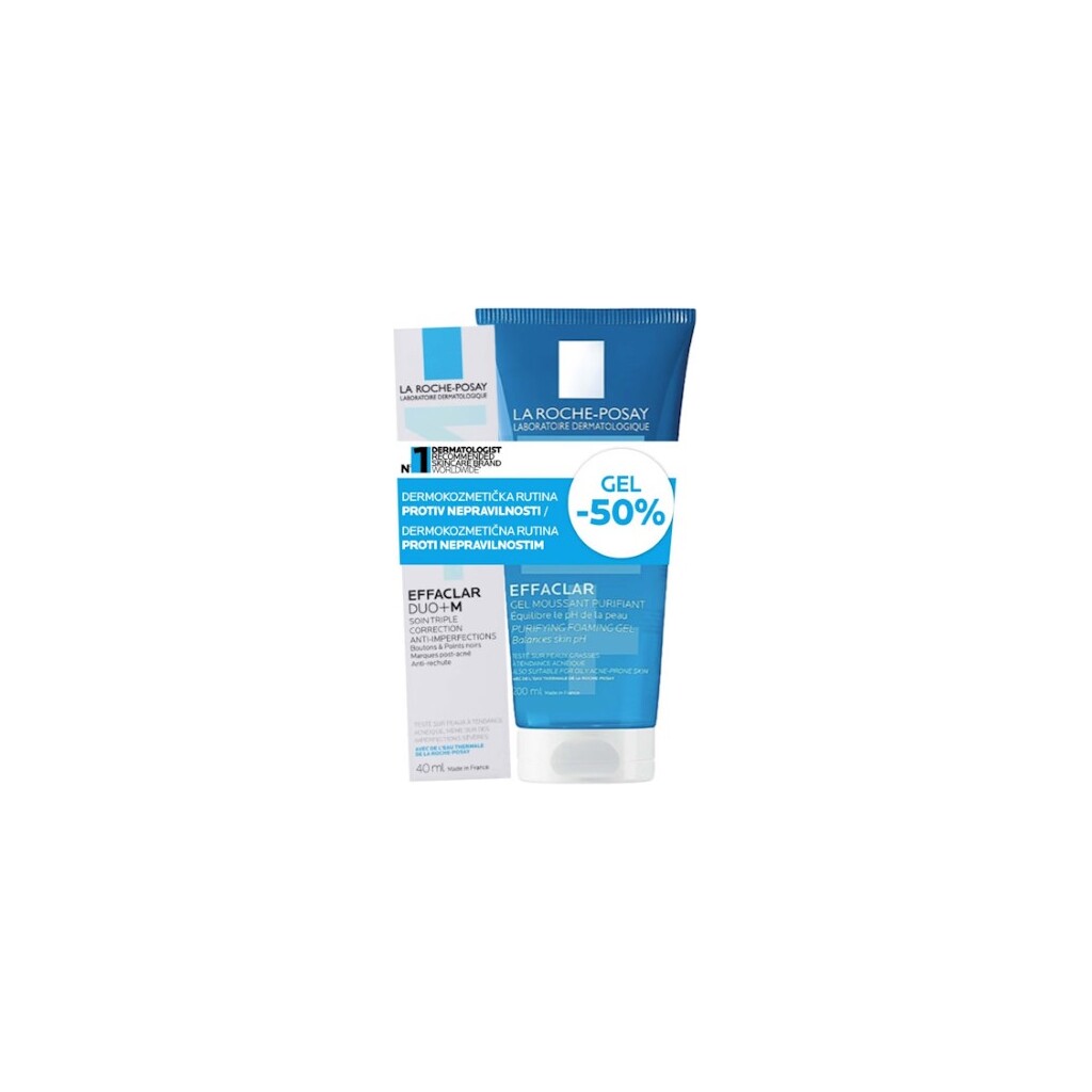 LA ROCHE POSAY EFFACLAR GEL 50ML+ EFFACLAR DUO+M 40ML PROMO