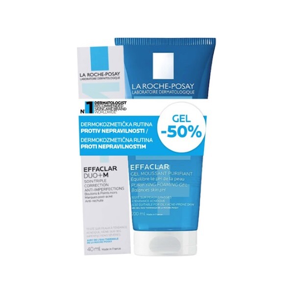 LA ROCHE POSAY EFFACLAR GEL 50ML+ EFFACLAR DUO+M 40ML PROMO