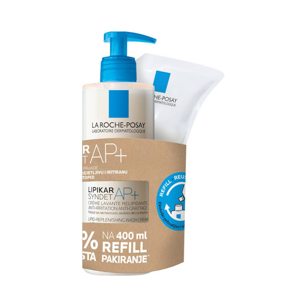 LA ROCHE POSAY LIPIKAR SYNDET AP+ 400ML + REFILL 400ML