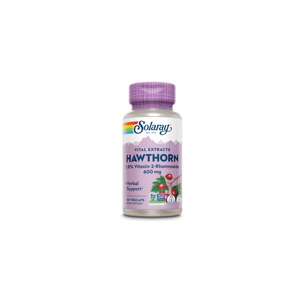 HAWTHORN EKSTRAKT CRVENI GLOG 600MG KAPSULE A30 SOLARAY