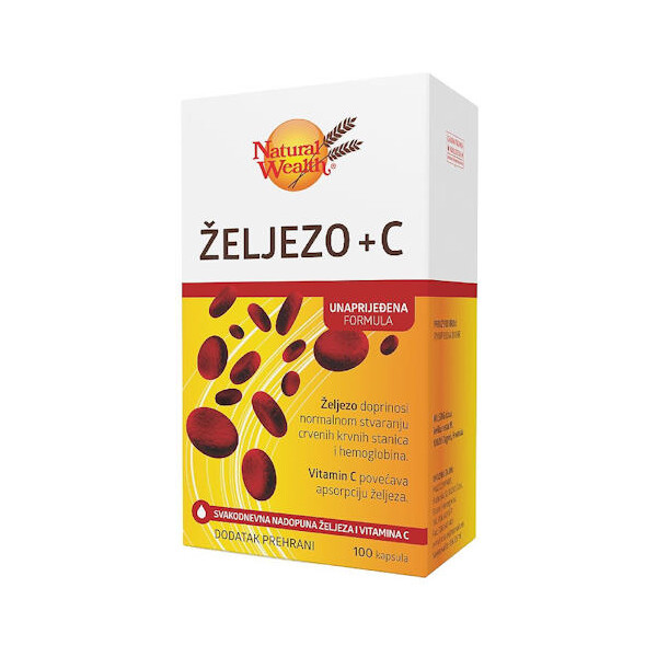 ŽELJEZO + C KAPSULE A100 NATURAL WEALTH