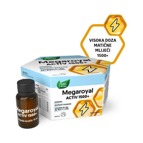 MEGAROYAL ACTIV 1500+ AMPULE 20X15ML ZONA VITAL
