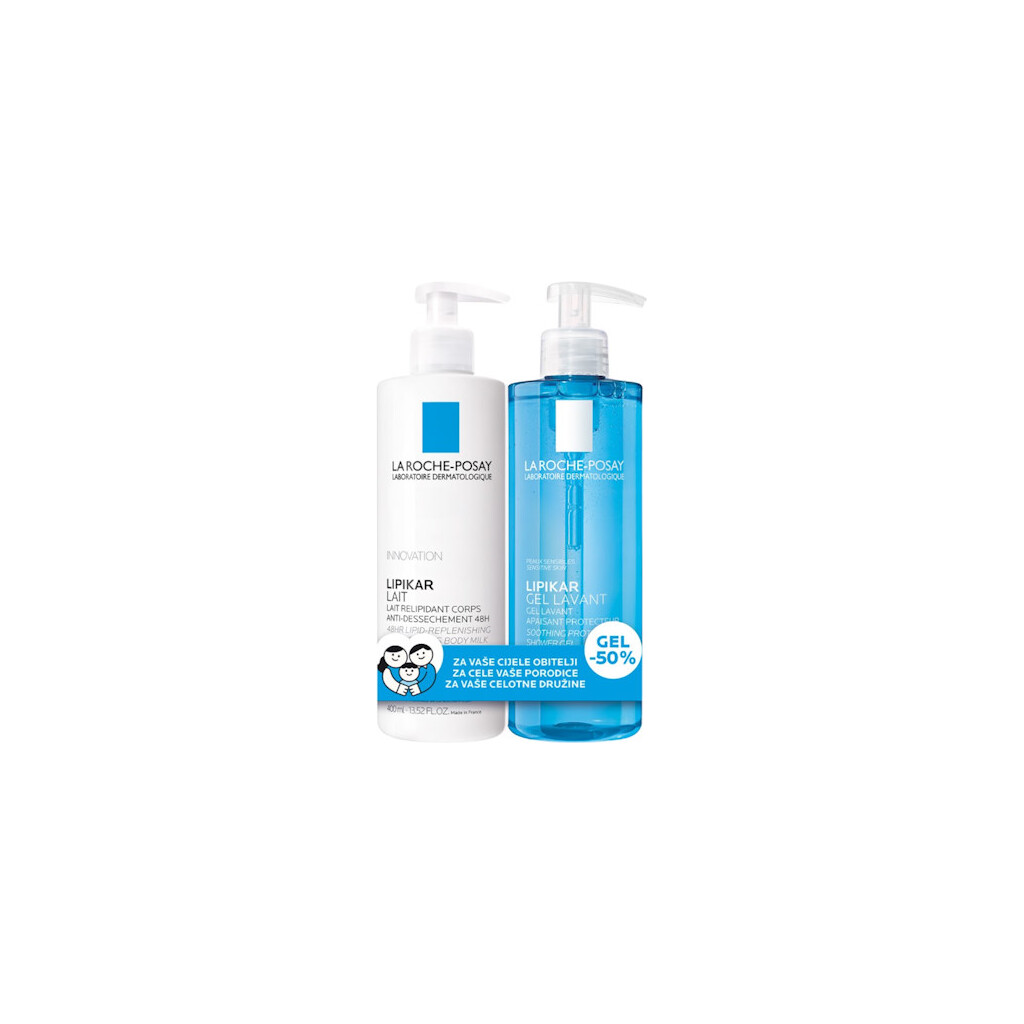 LA ROCHE POSAY LIPIKAR LAIT +LIPIKAR GEL LAVANT PROMO