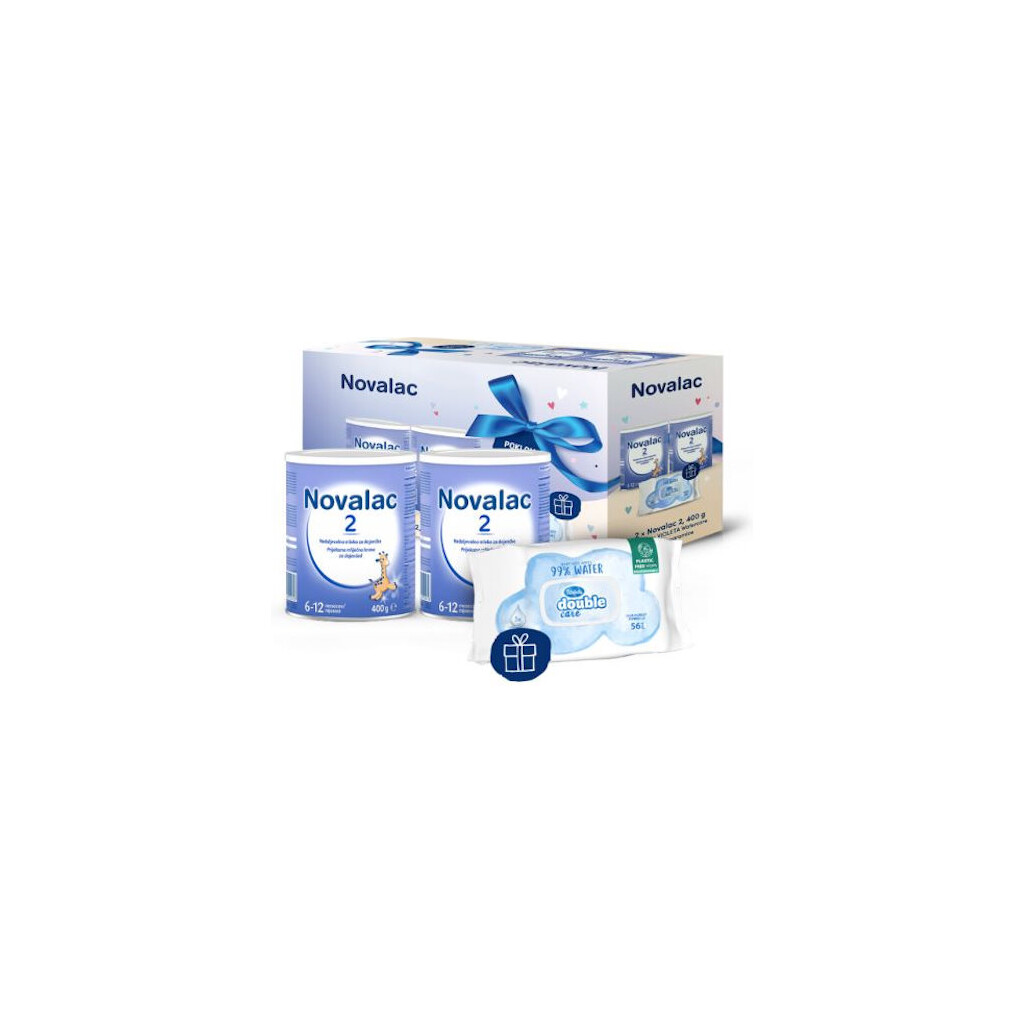 NOVALAC 2 400G DUOPACK + VIOLETA VLAŽNE MARAMICE PROMO