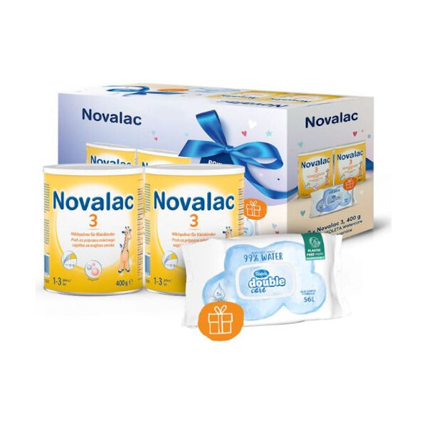 NOVALAC 3 400G DUOPACK + VIOLETA VLAŽNE MARAMICE PROMO