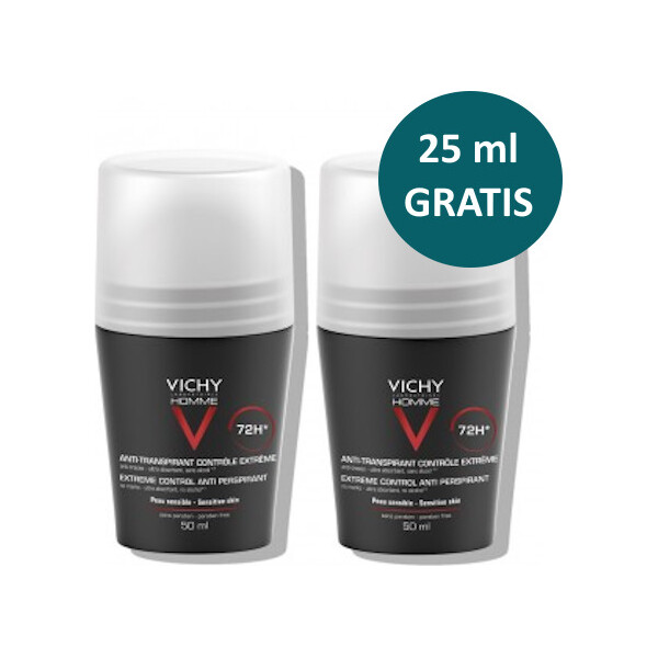 VICHY HOMME DEO ROLL-ON 72H DUO PROMO