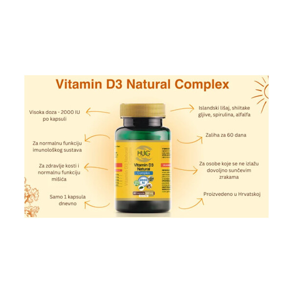 VITAMIN D3 NATURAL COMPLEX KASPULE A60 HUG YOUR LIFE