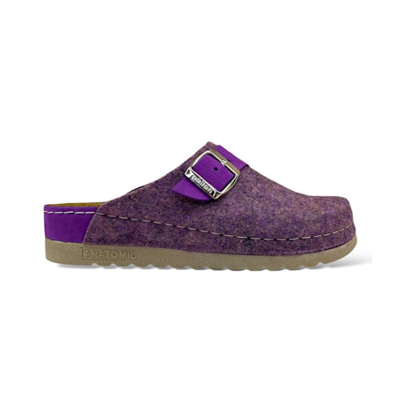 ANATOMSKE KLOMPE NALLAN LANA W031 LJUBIČASTA VUNA/KOŽA