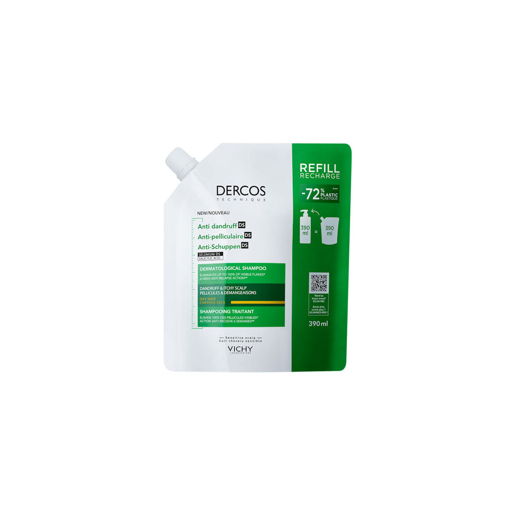 VICHY DERCOS ŠAMPON PROTIV PERUTI DS SUHA KOSA REFILL 390ML