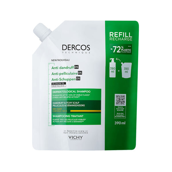 VICHY DERCOS ŠAMPON PROTIV PERUTI DS SUHA KOSA REFILL 390ML