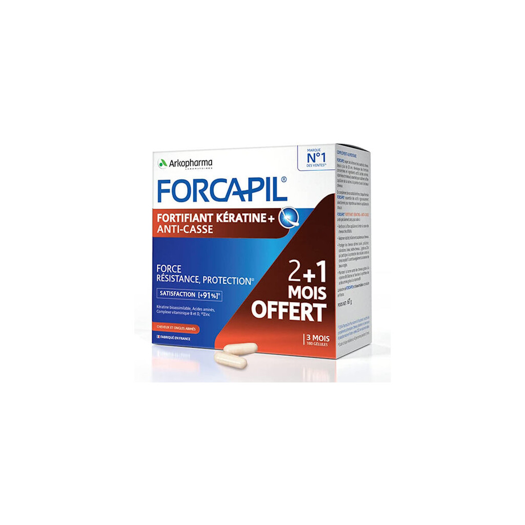 ARKOPHARMA FORCAPIL FORTIFIANT KERATINE+ KAPSULE 2+1 GRATIS