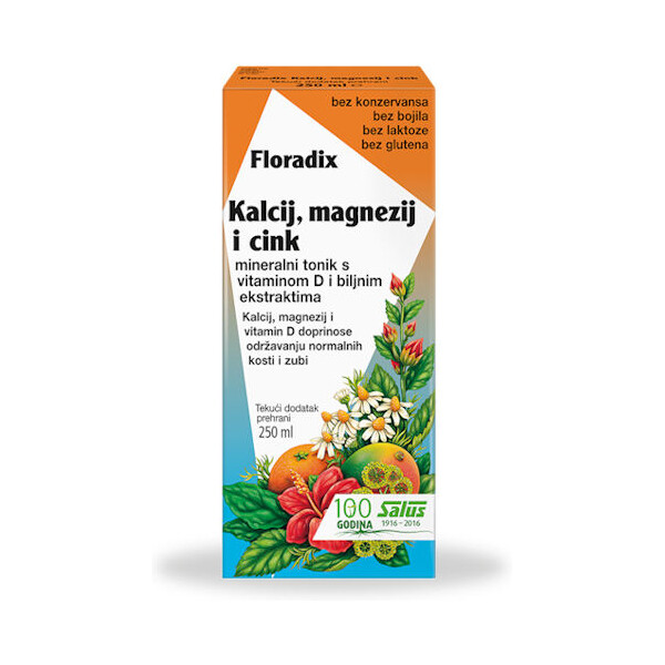 FLORADIX KALCIJ MAGNEZIJ I CINK TONIK 250ML
