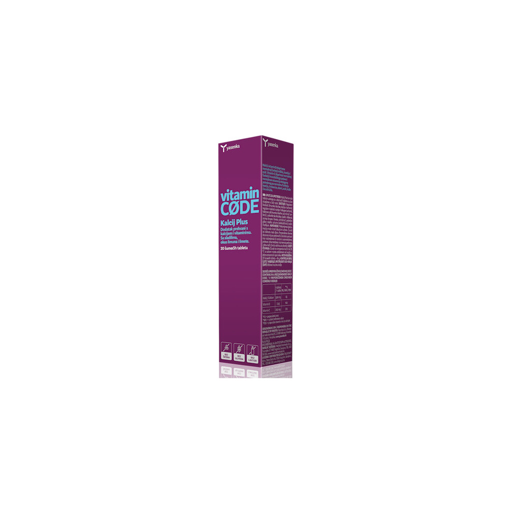VITAMIN CODE KALCIJ PLUS 500 ŠUMEĆE TABLETE A20 YASENKA