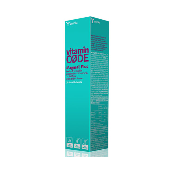 VITAMIN CODE MAGNEZIJ PLUS 375 ŠUMEĆE TABLETE A20 YASENKA