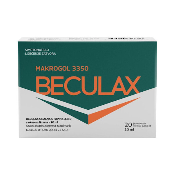 BECULAX MAKROGOL 3350 ORALNA OTOPINA 20X10ML