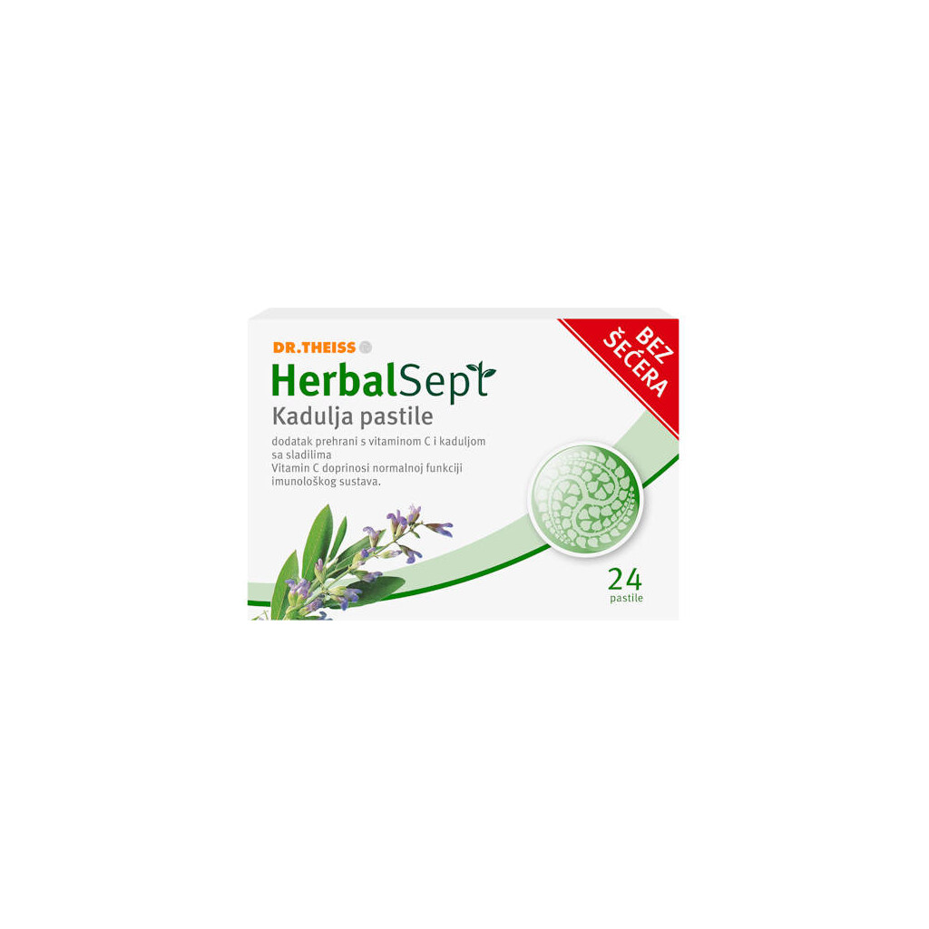 DR.THEISS HERBALSEPT PASTILE KADULJA BEZ ŠEĆERA A24
