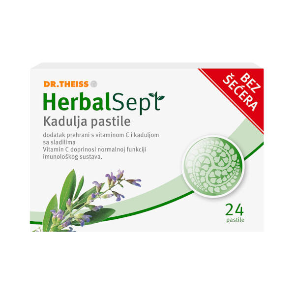 DR.THEISS HERBALSEPT PASTILE KADULJA BEZ ŠEĆERA A24