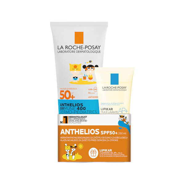 LA ROCHE-POSAY ANTHELIOS SPF50 KIDS LOSION + LIPIKAR OIL PROMO KIDS SET