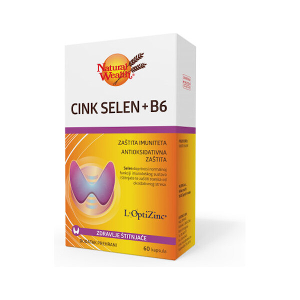 CINK SELEN + B6 KAPSULE A60 NATURAL WEALTH