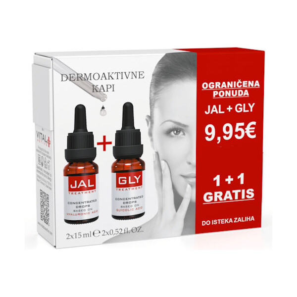JAL + GLY KAPI ZA LICE 2X15ML VITAL PLUS ACTIVE PROMO