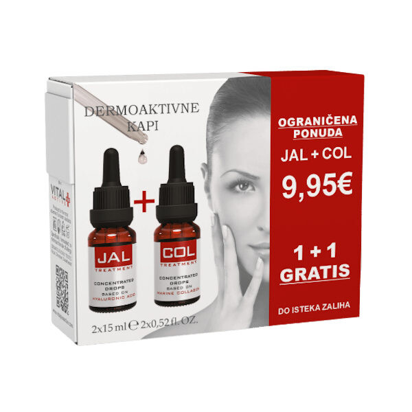 JAL + COL KAPI ZA LICE 2X15ML VITAL PLUS ACTIVE PROMO