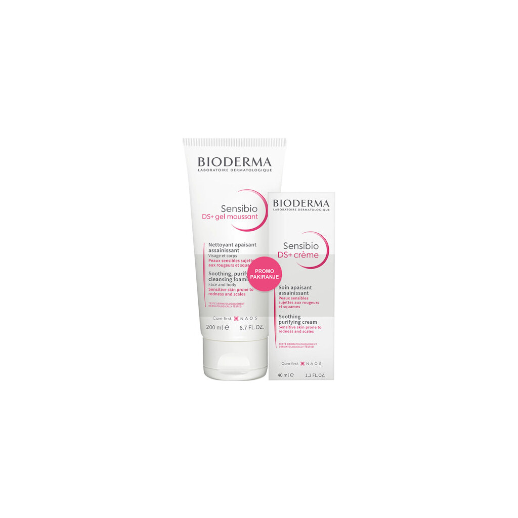 BIODERMA SENSIBIO DS+ GEL 200ML + KREMA 40ML PROMO