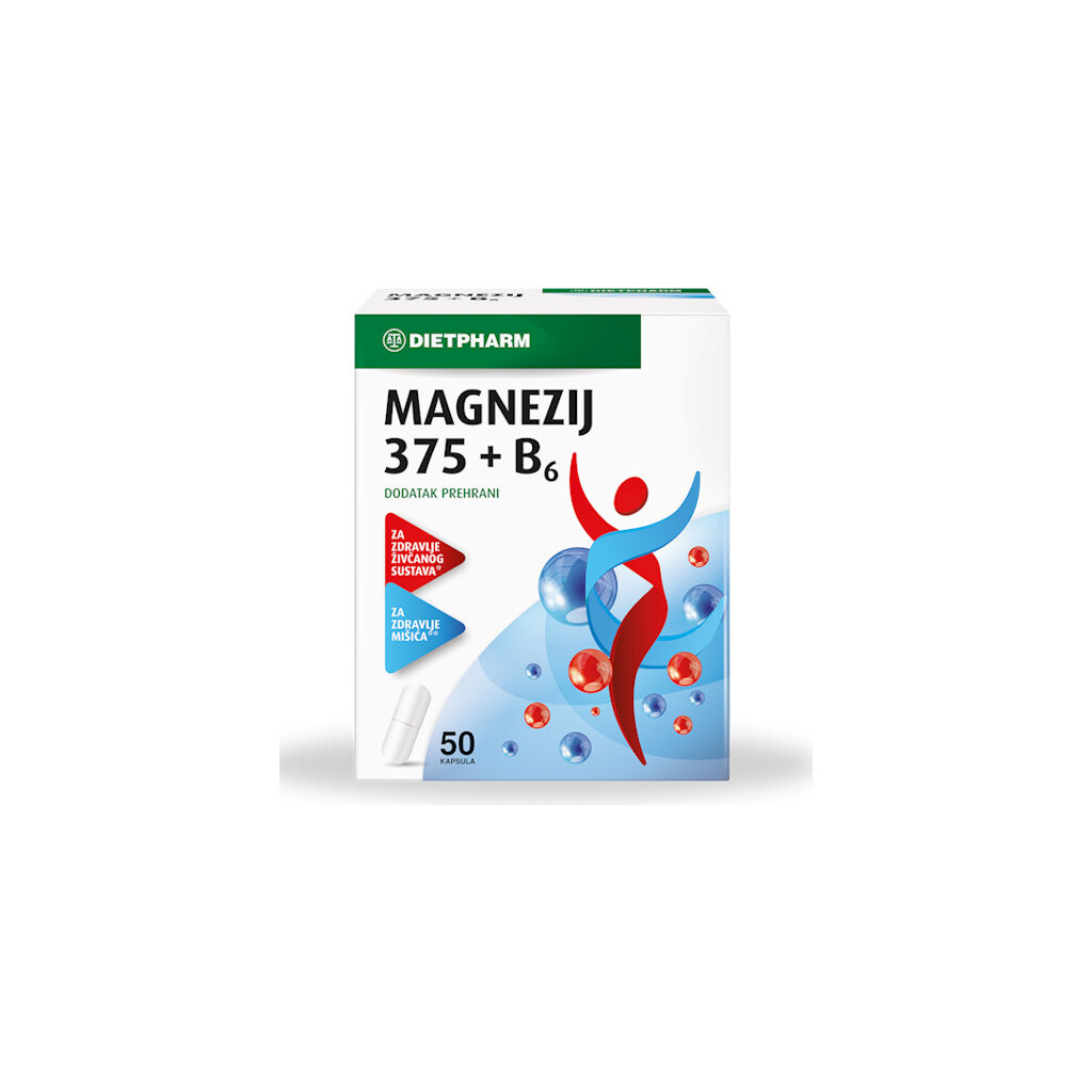 DIETPHARM MAGNEZIJ 375 + B6 KAPSULE A50