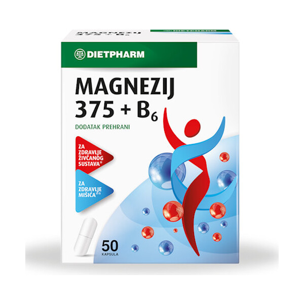 DIETPHARM MAGNEZIJ 375 + B6 KAPSULE A50