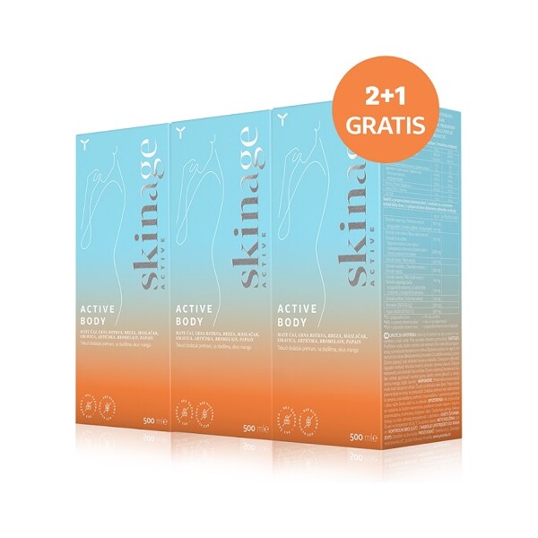 YASENKA SKINAGE ACTIVE BODY 500ML 2+1 GRATIS