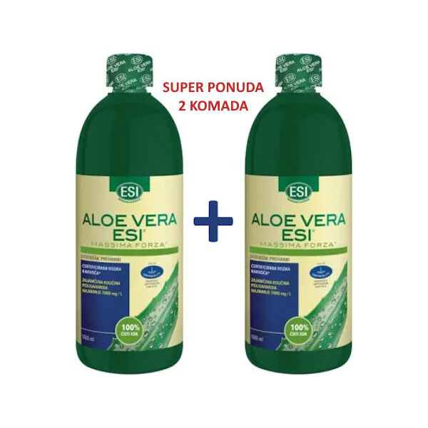 ESI ALOE VERA ČISTI SOK 1L PROMO PAKET 1+1