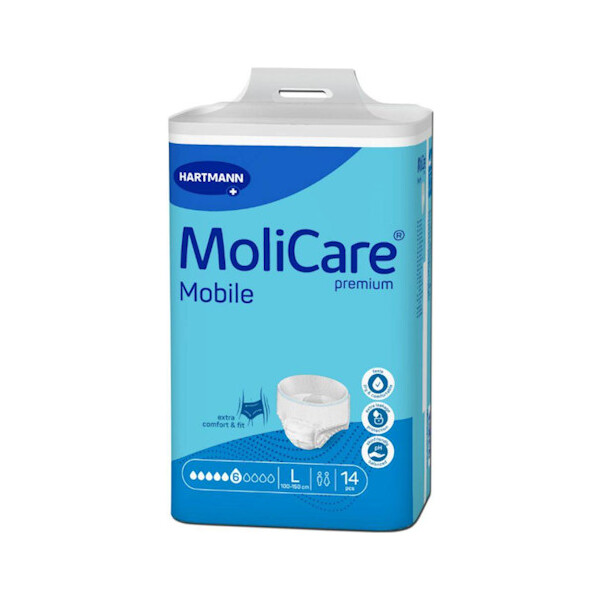 MOLICARE PREMIUM MOBILE 6 KAPLJICA GAĆICE ZA INKONTINENCIJU VELIČINA L A14