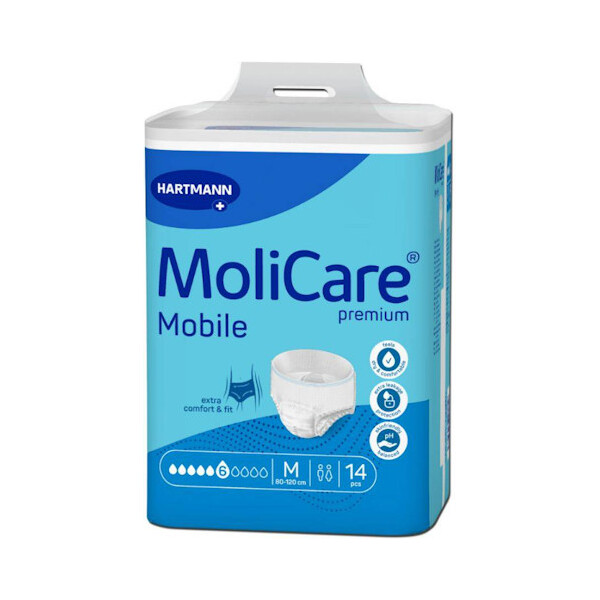MOLICARE PREMIUM MOBILE 6 KAPLJICA GAĆICE ZA INKONTINENCIJU VELIČINA M