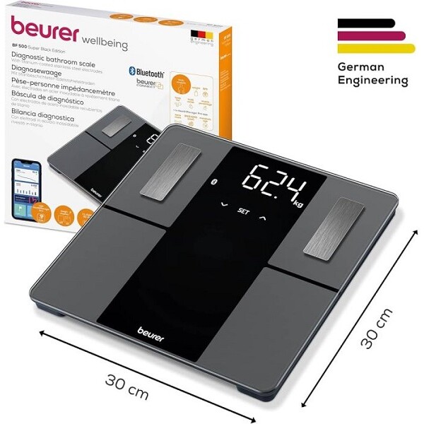originalno pakiranje Beurer BF 500 Super Black Edition vaga